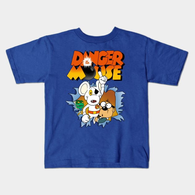Danger Mouse Kids T-Shirt by OniSide
